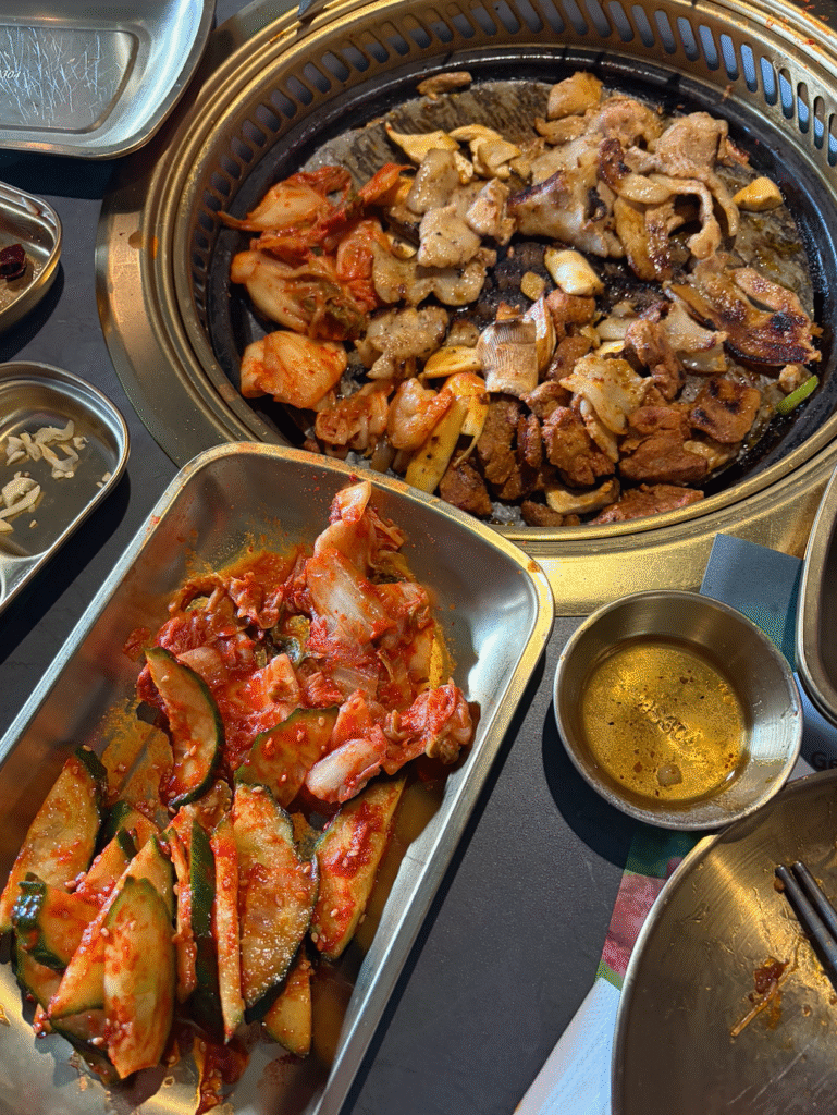 Kimchi and Cucumber are nice